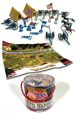 Civil War Playset Plastic in Carry Case