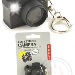 Flash SLR Camera LED Keyring Black