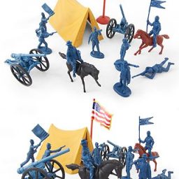 Civil War Plastic Playset Figures Union Camp