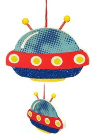 One Spinning Disc Toy Flying UFO Sky Spinner (Color Randomly Chosen)