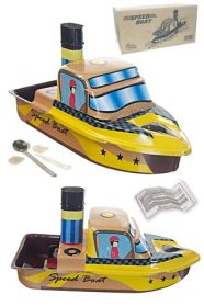 Tin Toy Boat Gold Boiler Pop Pop Kit