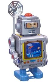 Space Drummer Robot Mini Tin Toy