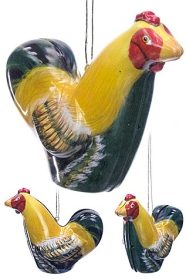 Red Rooster Tin Ornament