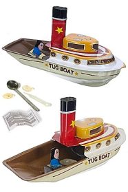 Tin Toy Boat Gold Boiler Pop Pop Kit