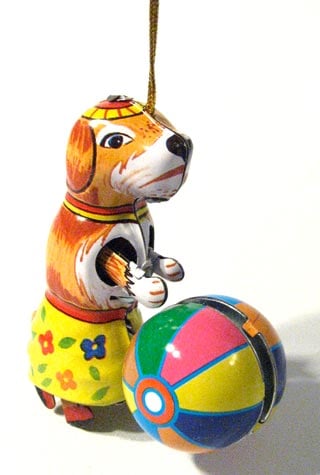 Puppy and Ball Ornament