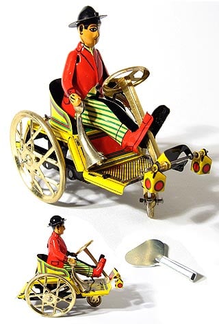 Man on Trick Cart