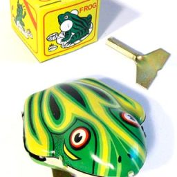 Yellow Striped Frog Yellow Striped Frog Wind Up Tin Toy