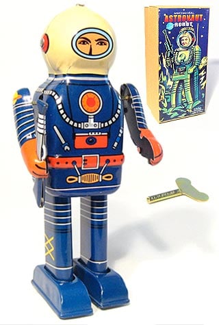 Blue Suit Astronaut Robot
