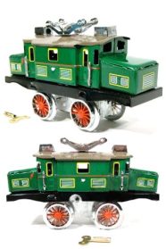 Holiday Train Set in a Tin Box Santa Set
