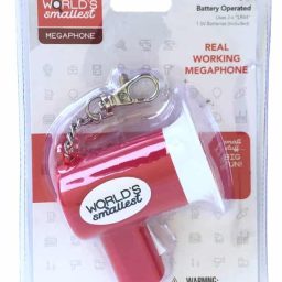 Worlds Smallest Megaphone Keychain Red