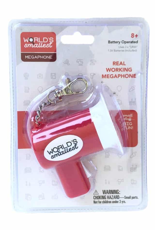 Worlds Smallest Megaphone Keychain Red