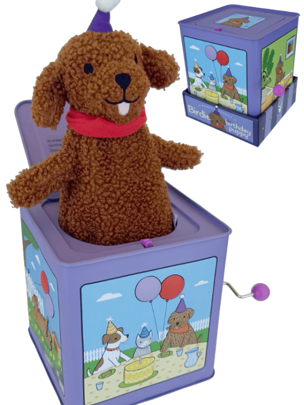 Birthday Puppy Jack In The Box Brown Birdie