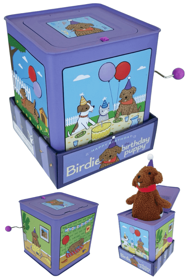 Birthday Puppy Jack In The Box Brown Birdie