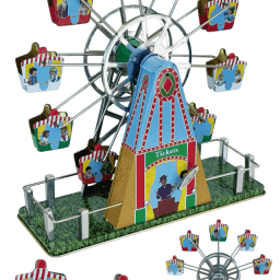 Musical Ferris Wheel Tin Toy Victorian Windup