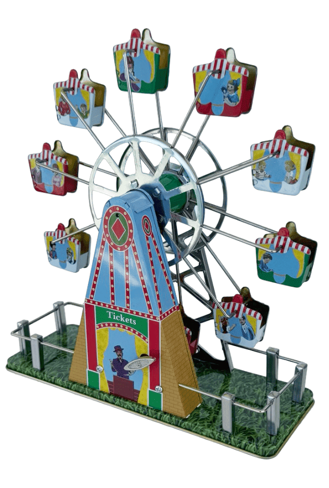 Musical Ferris Wheel Tin Toy Victorian Windup