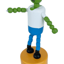 Frankenstein Monster Wooden Thumb Push Puppet Toy
