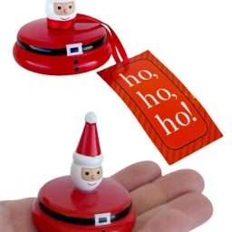 One Santa Wooden Top : Vintage Christmas : Spinning Toy